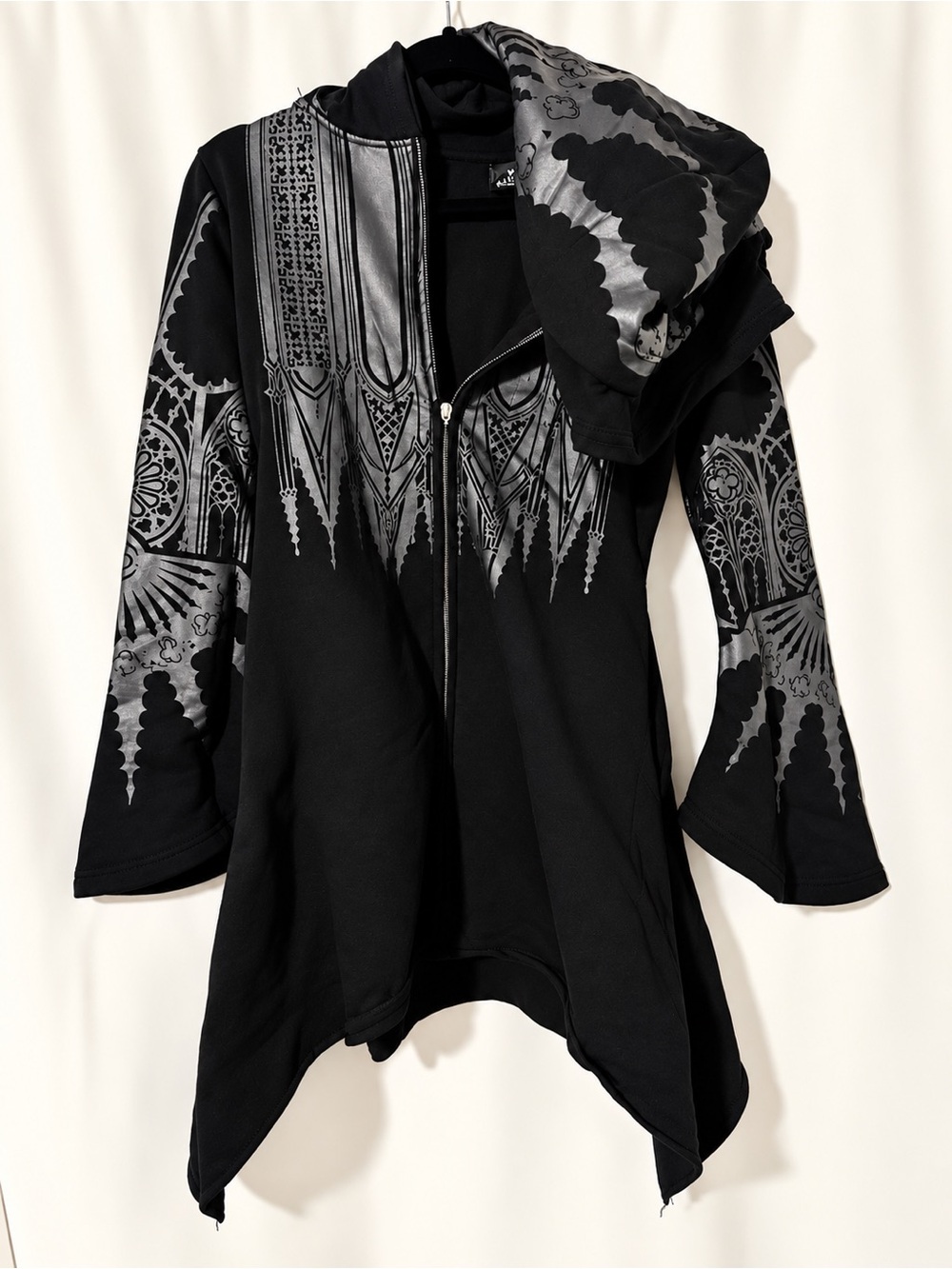 RESTYLE Gothic Cathedral Moon Hooded Sweatshirt Size M